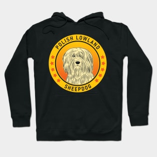 Polish Lowland Sheepdog Dog Portrait Hoodie